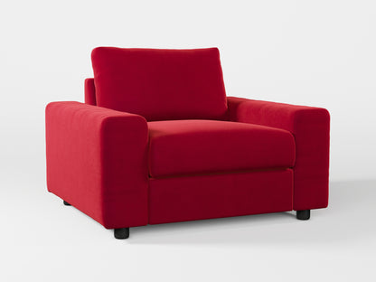 Ikea VIMLE Armchair cover made by Covereo in upholstery named VELVET Intense Red