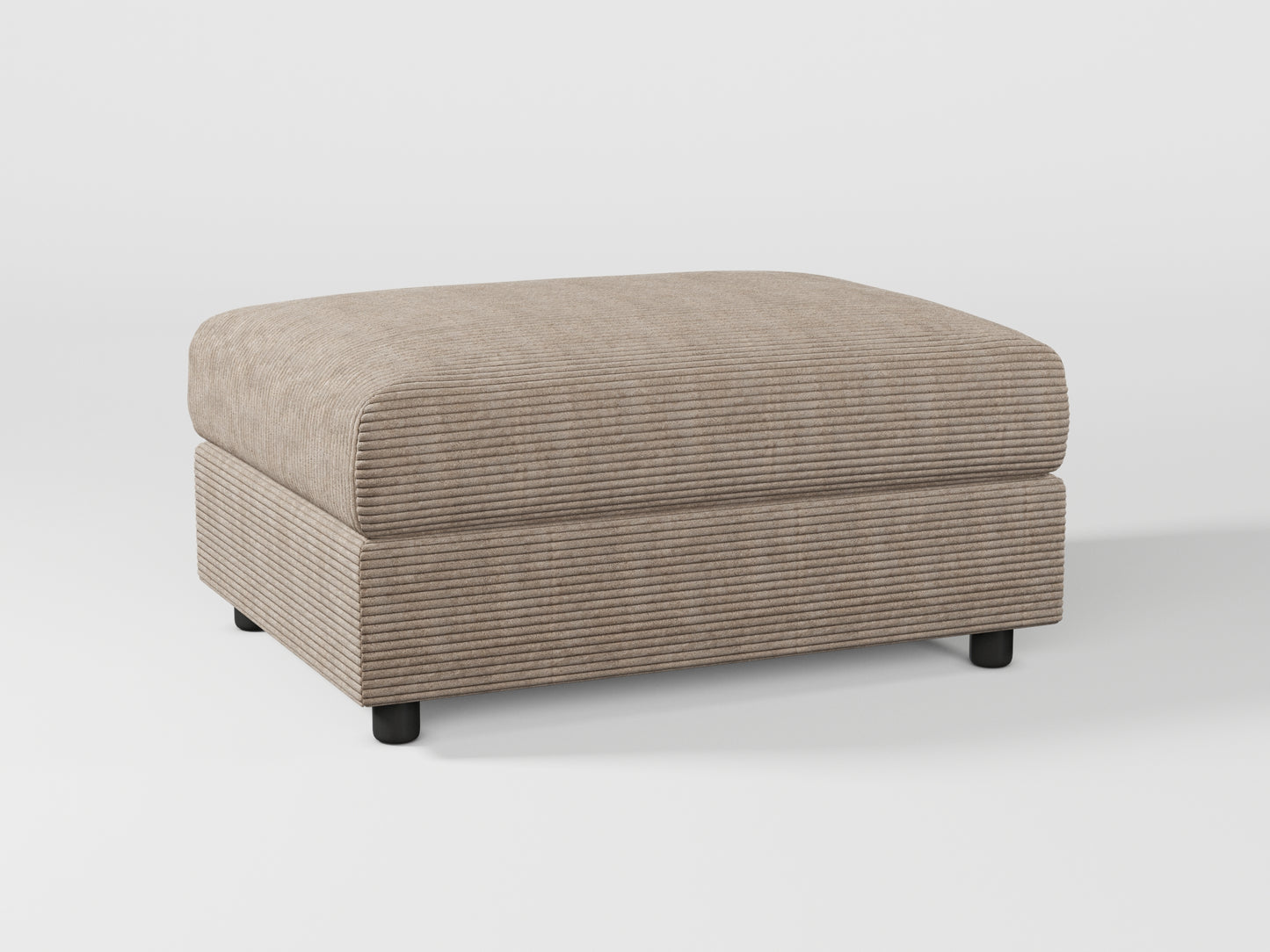 Ikea VIMLE Footstool cover made by Covereo in upholstery named COSY Ashen Sky