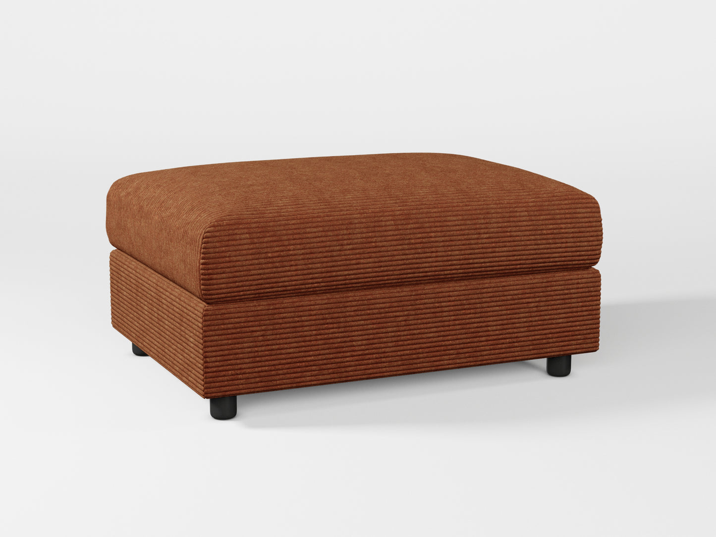 Ikea VIMLE Footstool cover made by Covereo in upholstery named COSY Chestnut