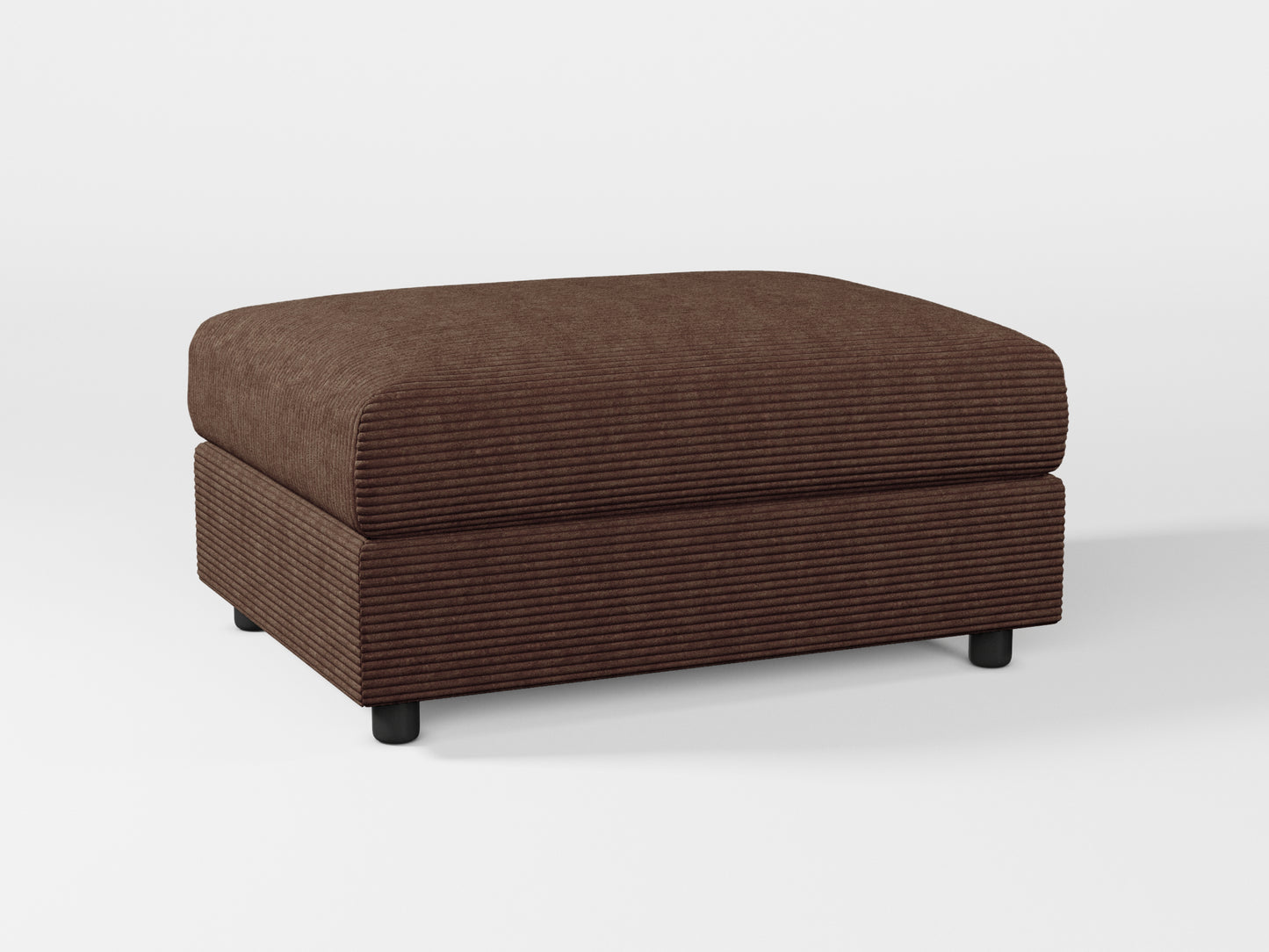 Ikea VIMLE Footstool cover made by Covereo in upholstery named COSY Dark Candy