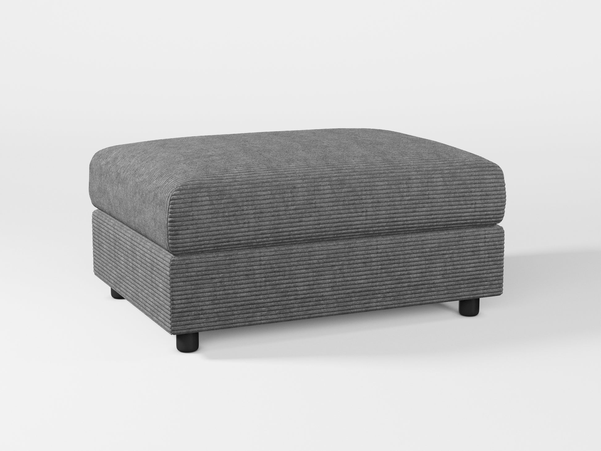 Ikea VIMLE Footstool cover made by Covereo in upholstery named COSY Grey Shadow