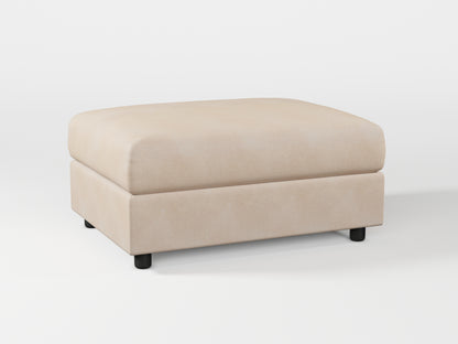 Ikea VIMLE Footstool cover made by Covereo in upholstery named ECONUBUCK Bright