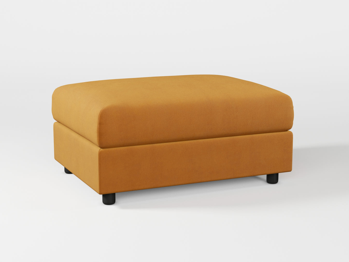 Ikea VIMLE Footstool cover made by Covereo in upholstery named OMON Classic Mustard