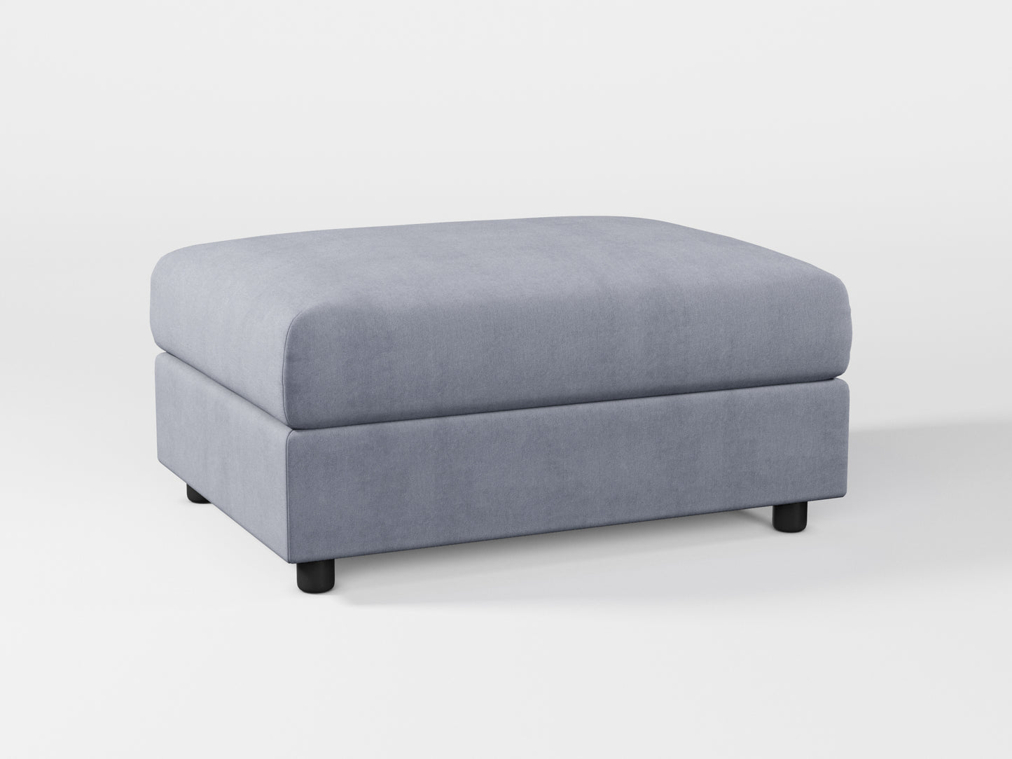 Ikea VIMLE Footstool cover made by Covereo in upholstery named OMON Industrial Grey