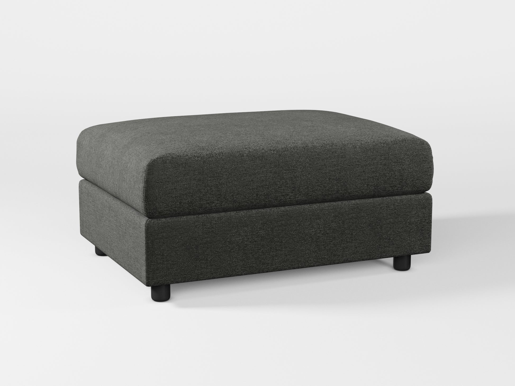 Ikea VIMLE Footstool cover made by Covereo in upholstery named MONTANA Dark Grey