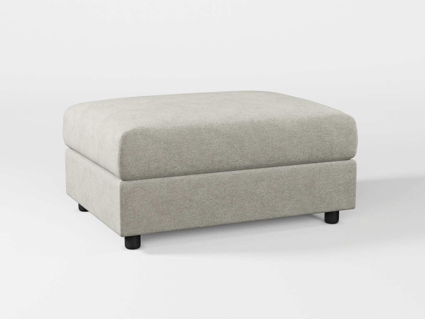 Ikea VIMLE Footstool cover made by Covereo in upholstery named MONTANA Light Grey