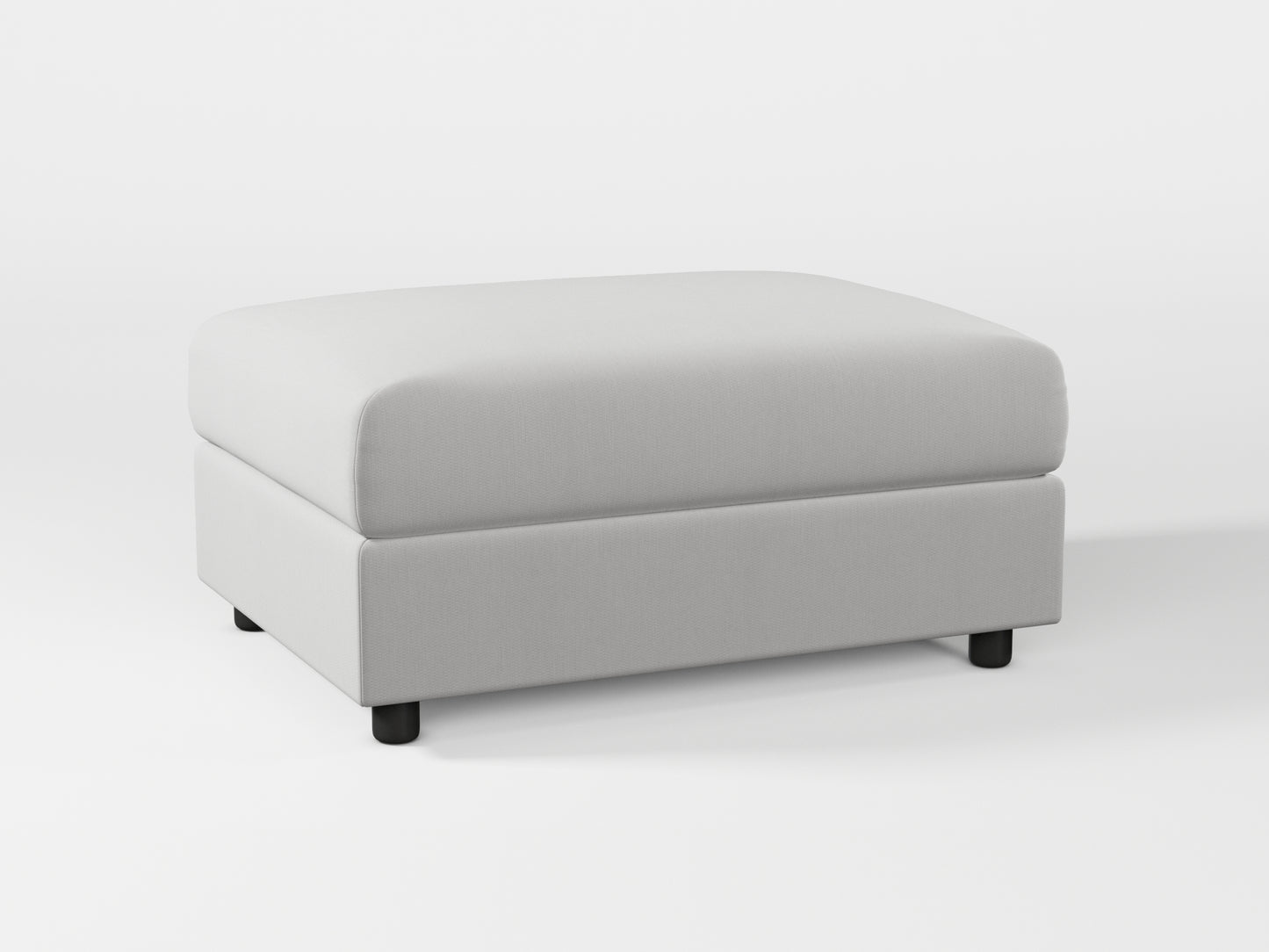 Ikea VIMLE Footstool cover made by Covereo in upholstery named PECADLY Air Grey