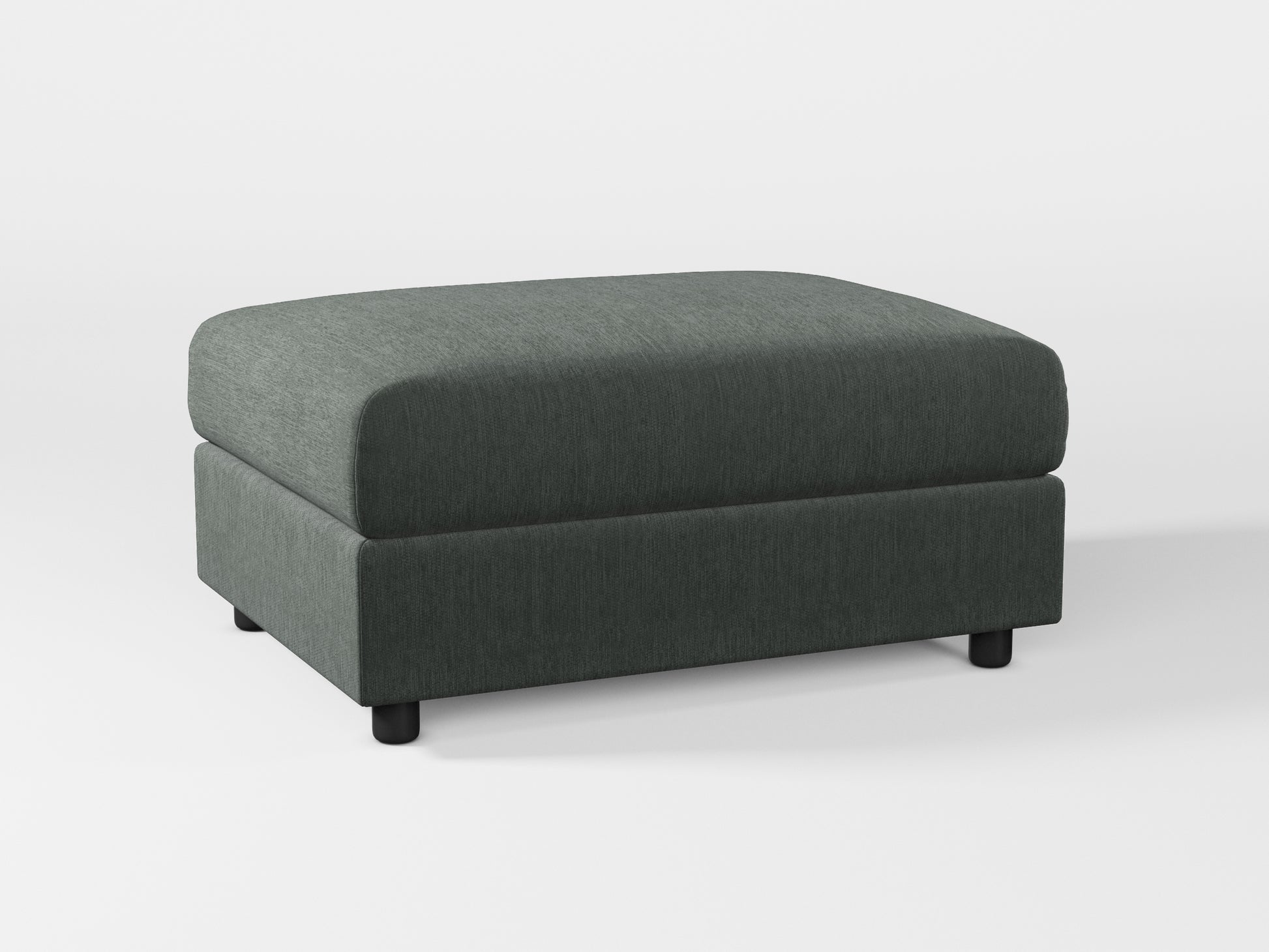 Ikea VIMLE Footstool cover made by Covereo in upholstery named PECADLY Evening Grey