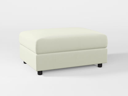 Ikea VIMLE Footstool cover made by Covereo in upholstery named PECADLY Ivory Touch