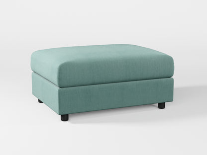 Ikea VIMLE Footstool cover made by Covereo in upholstery named PECADLY Misty Blue