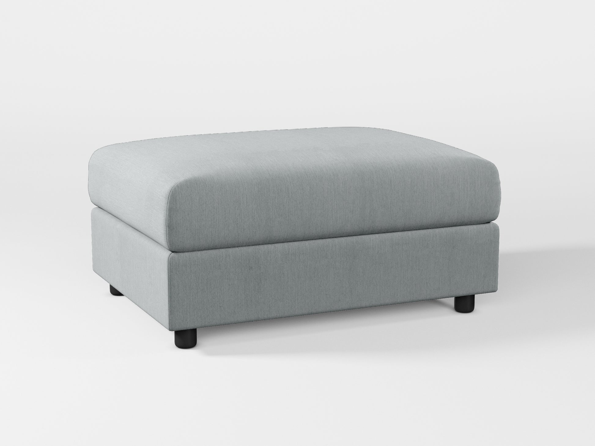 Ikea VIMLE Footstool cover made by Covereo in upholstery named PECADLY Pebble Grey