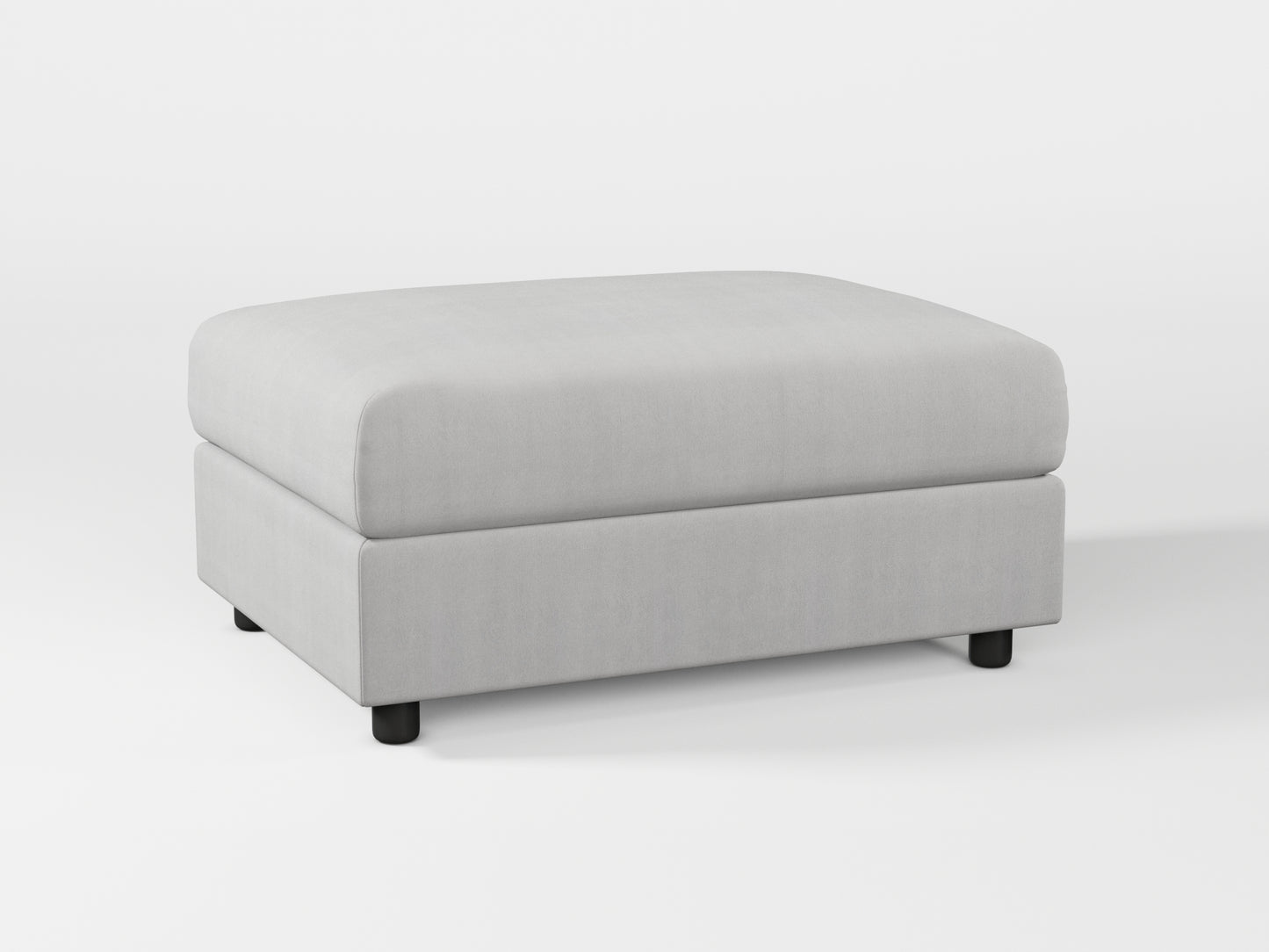 Ikea VIMLE Footstool cover made by Covereo in upholstery named TUNSO Grey One