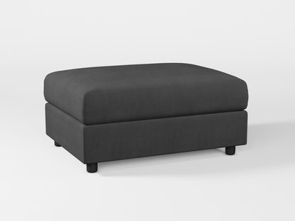 Ikea VIMLE Footstool cover made by Covereo in upholstery named TUNSO Grey Three