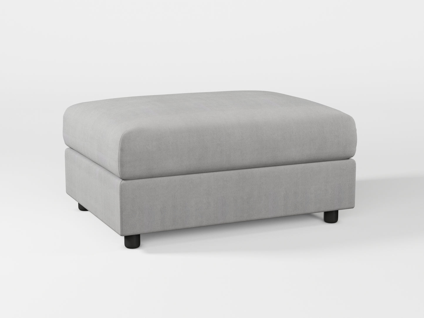 Ikea VIMLE Footstool cover made by Covereo in upholstery named TUNSO Grey Two