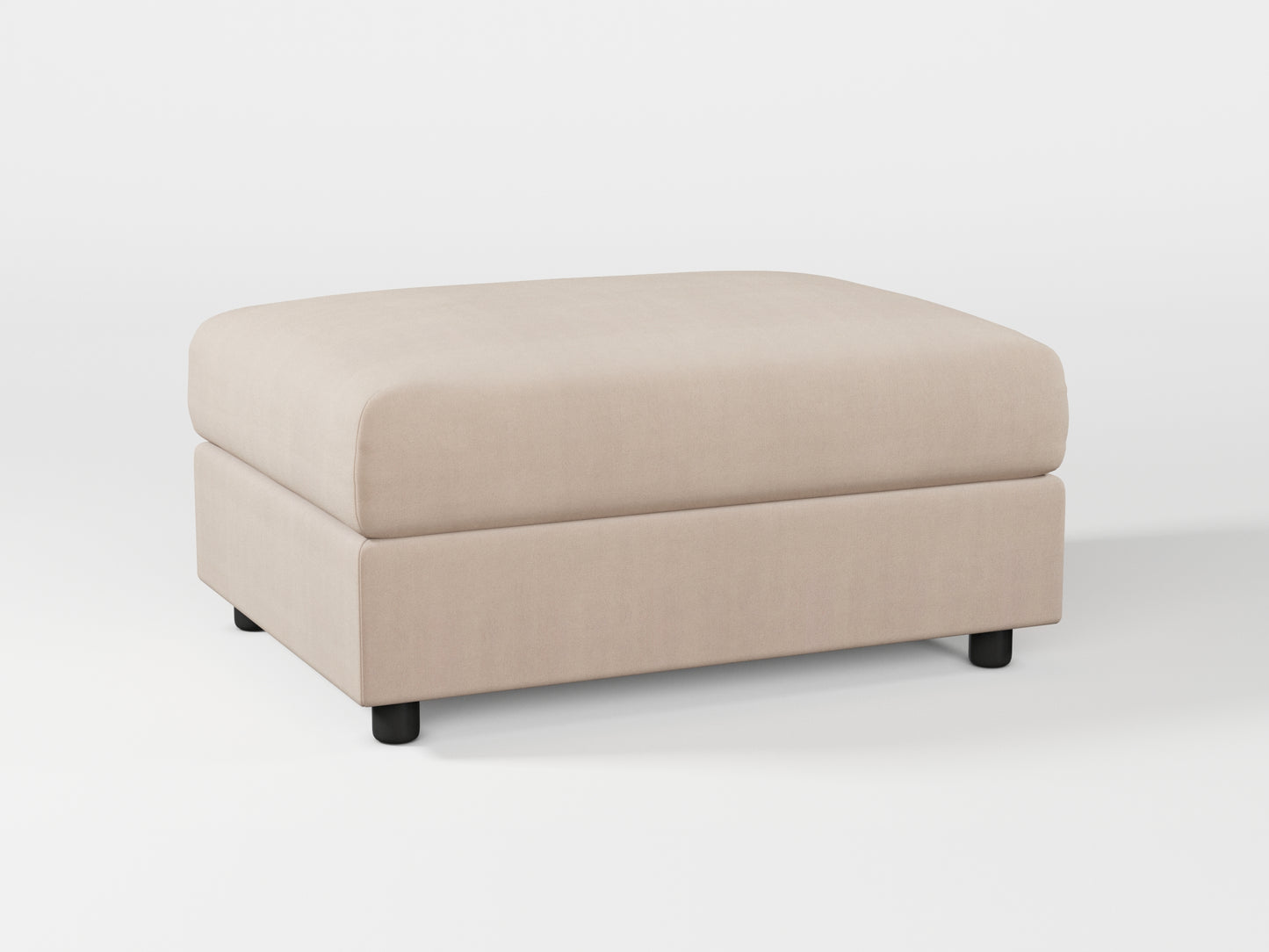 Ikea VIMLE Footstool cover made by Covereo in upholstery named TUNSO Nude Four