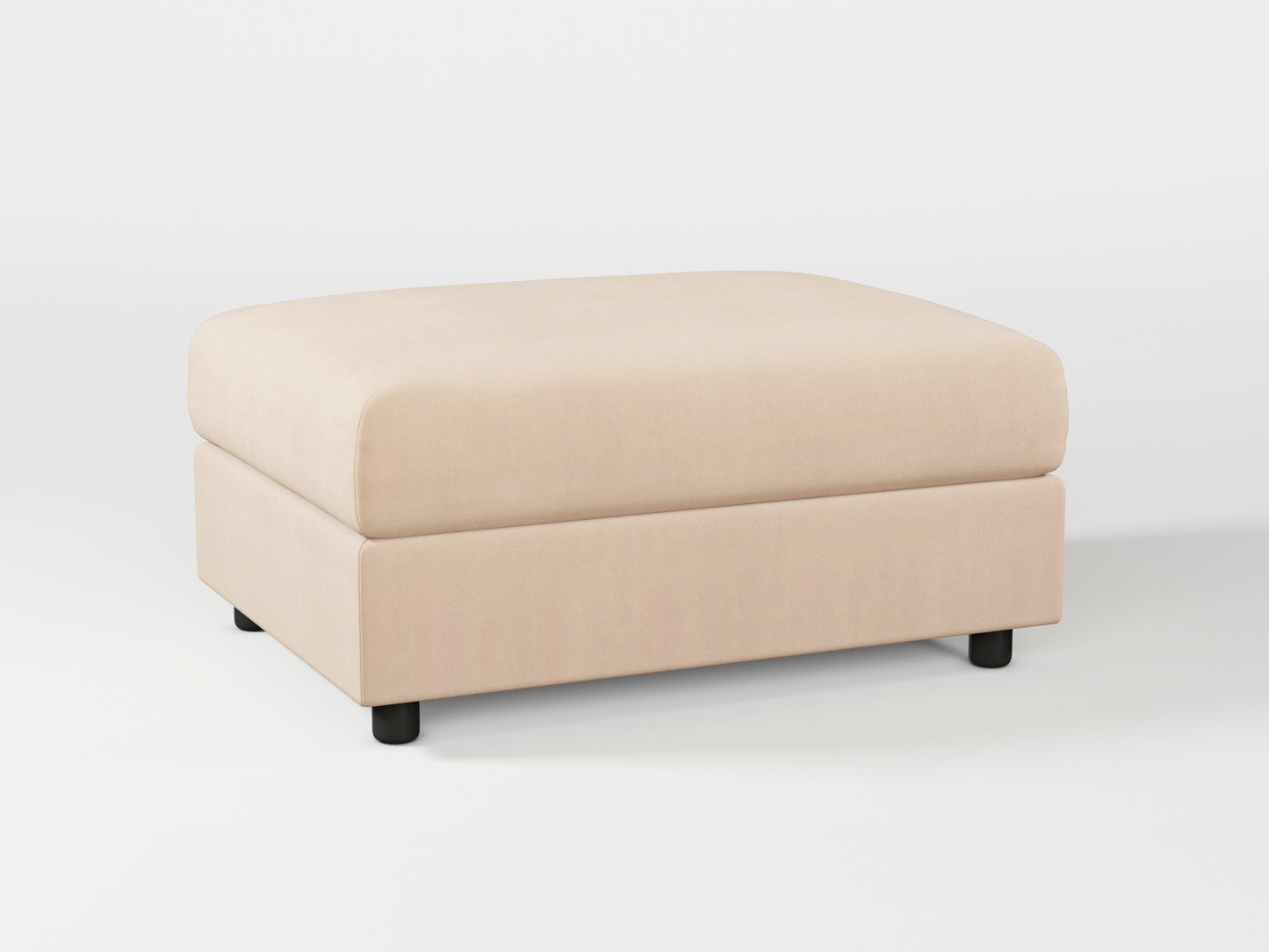 Ikea VIMLE Footstool cover made by Covereo in upholstery named TUNSO Nude Three