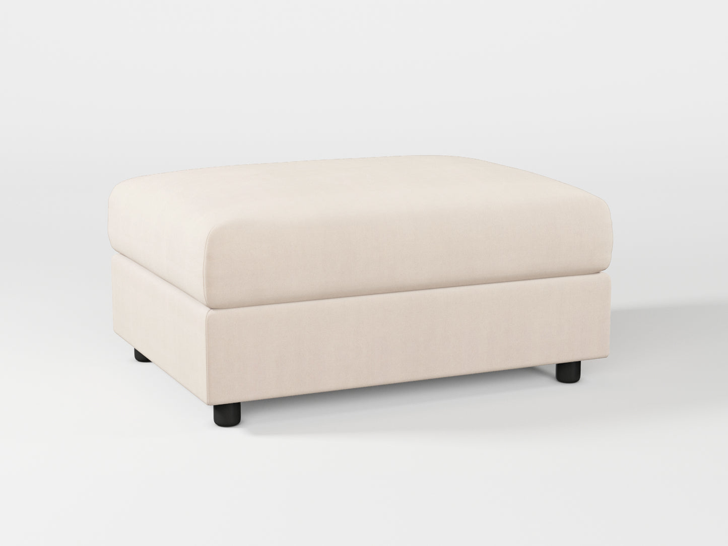 Ikea VIMLE Footstool cover made by Covereo in upholstery named TUNSO Nude Two