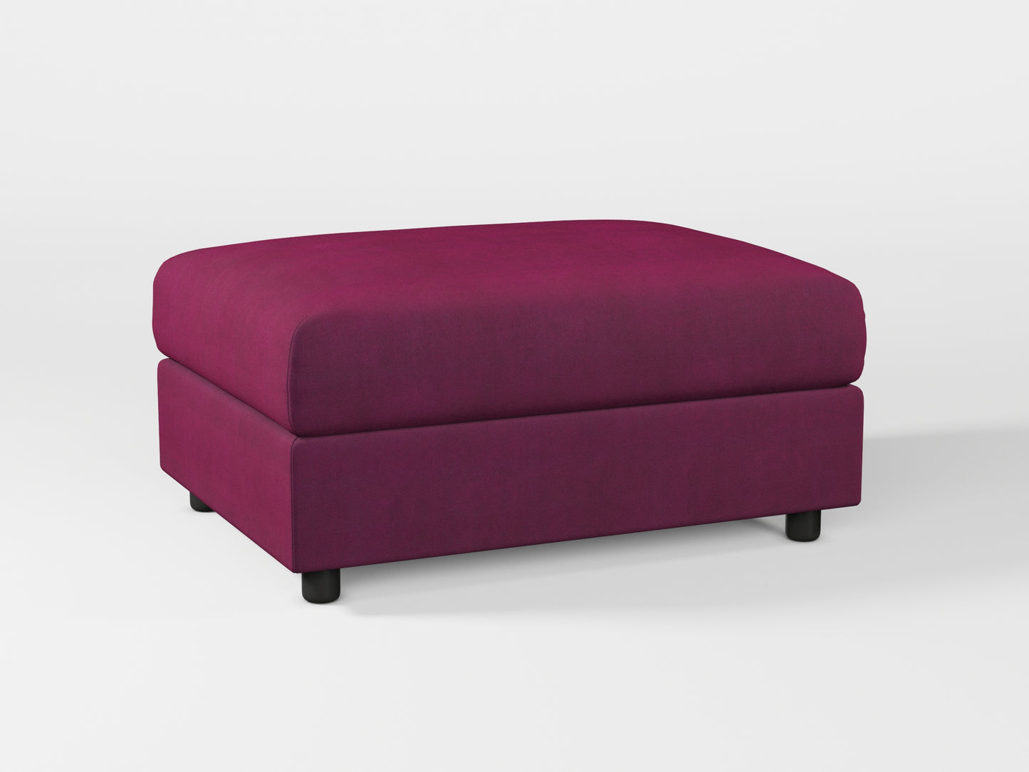 Ikea VIMLE Footstool cover made by Covereo in upholstery named TUNSO Violet Pansy