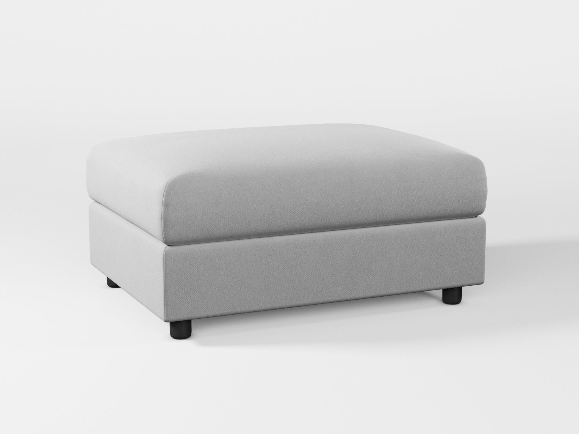 Ikea VIMLE Footstool cover made by Covereo in upholstery named VELVET Cool Grey