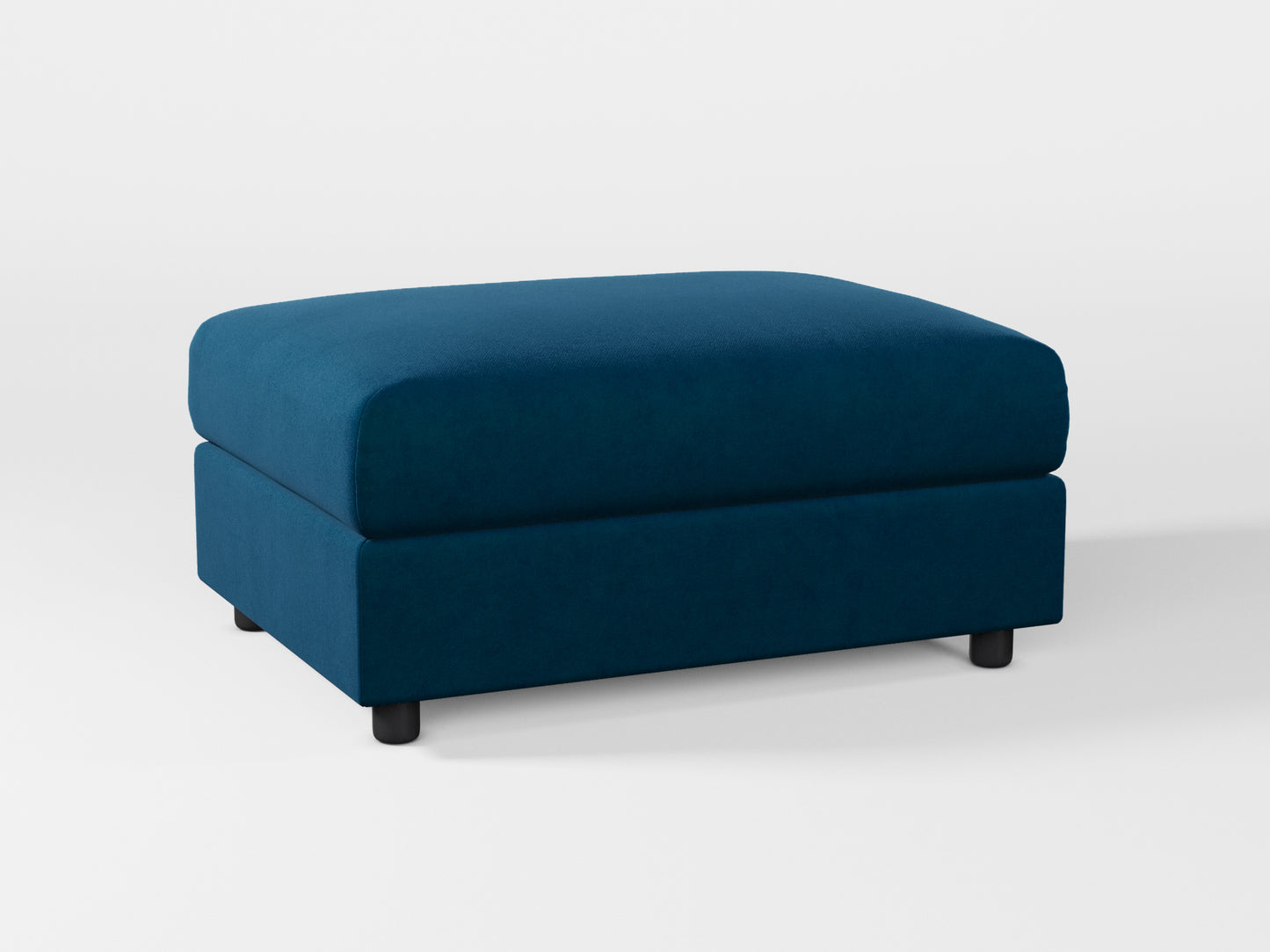 Ikea VIMLE Footstool cover made by Covereo in upholstery named VELVET In the Navy