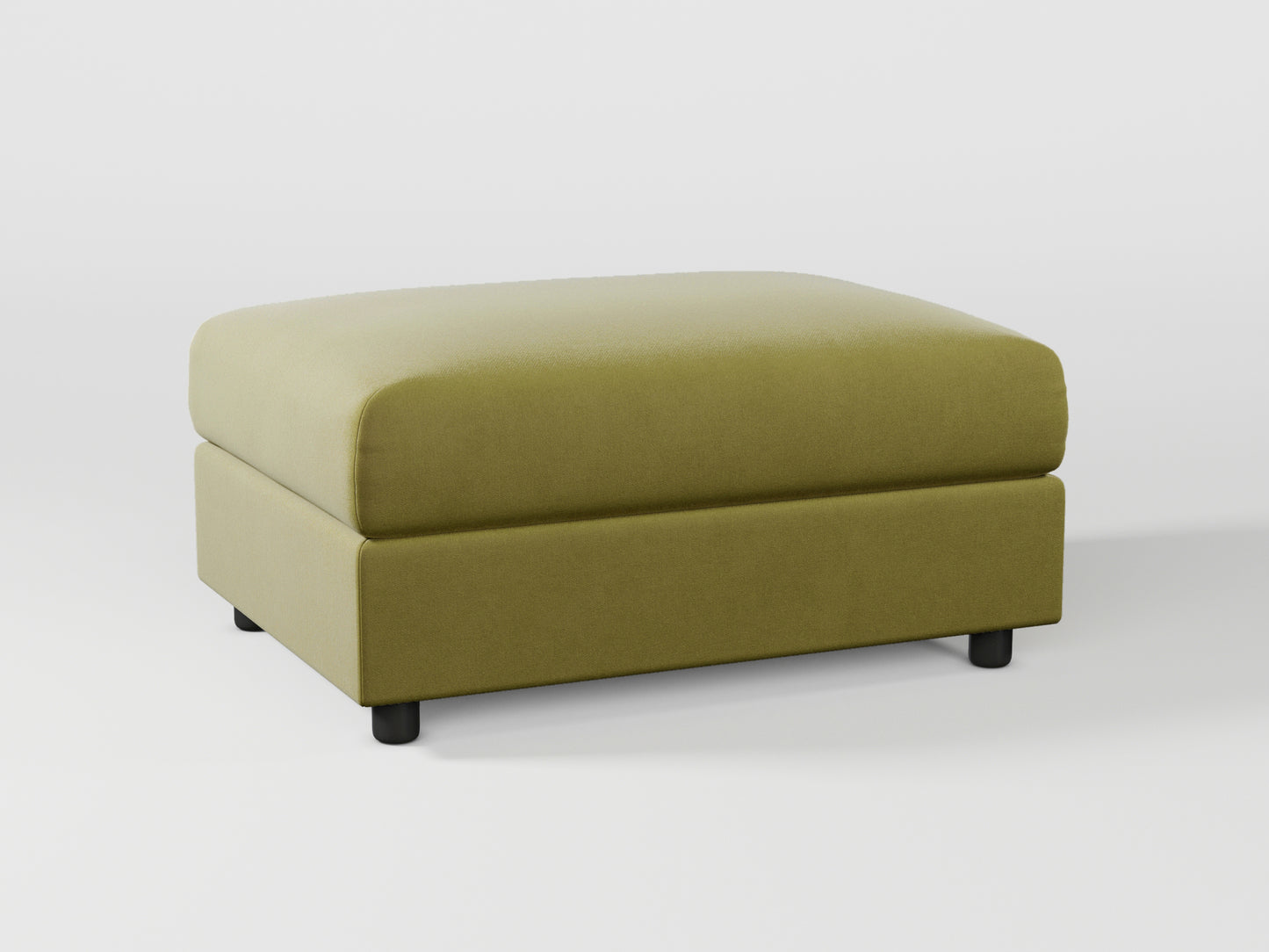 Ikea VIMLE Footstool cover made by Covereo in upholstery named VELVET Olive Dream