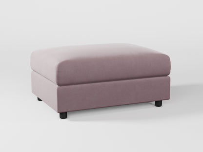 Ikea VIMLE Footstool cover made by Covereo in upholstery named VELVET Peaceful Lily