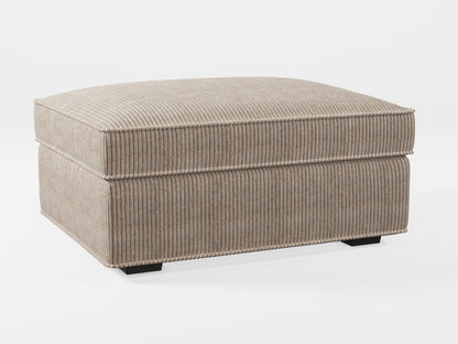 Ikea KIVIK Footstool cover made by Covereo in upholstery named COSY Ashen Sky