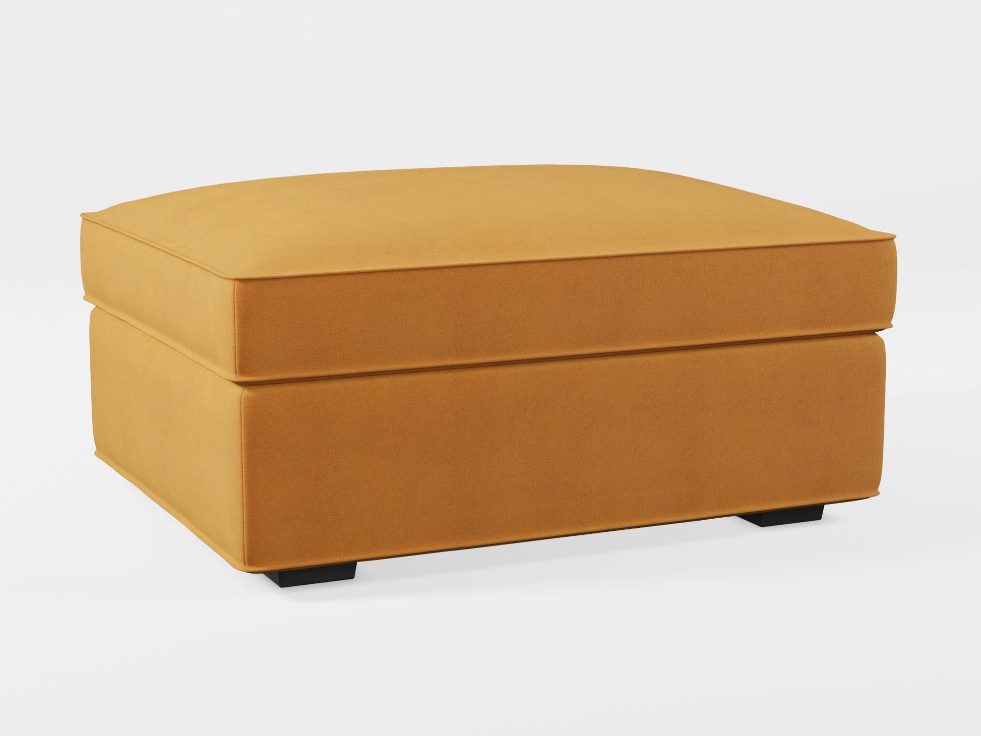 Ikea KIVIK Footstool cover made by Covereo in upholstery named OMON Classic Mustard