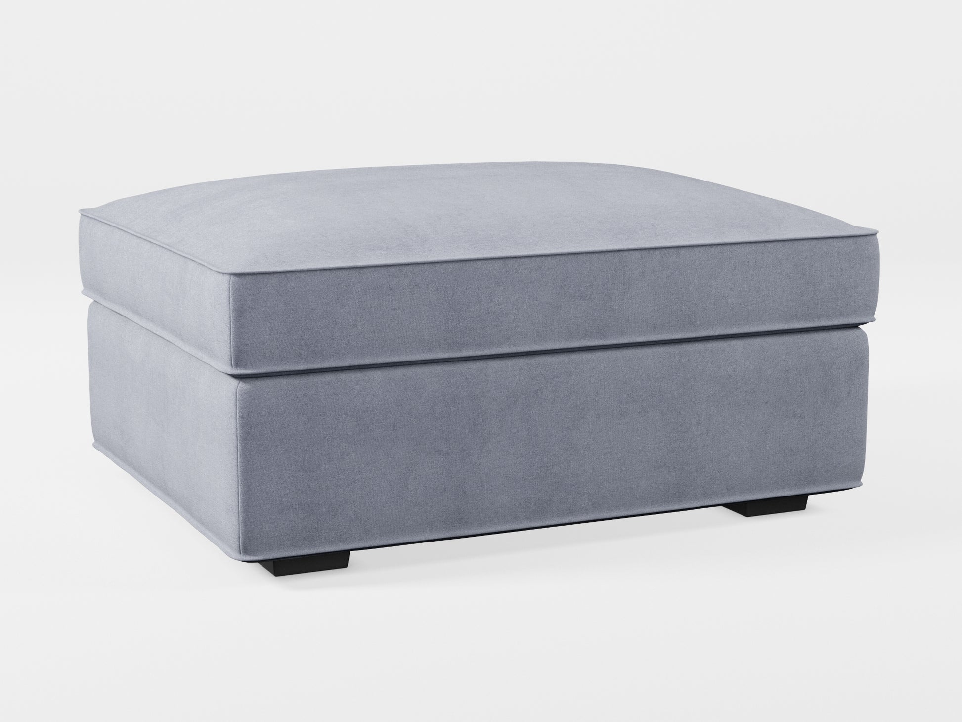 Ikea KIVIK Footstool cover made by Covereo in upholstery named OMON Industrial Grey