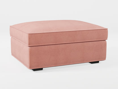 Ikea KIVIK Footstool cover made by Covereo in upholstery named OMON Powder Rose