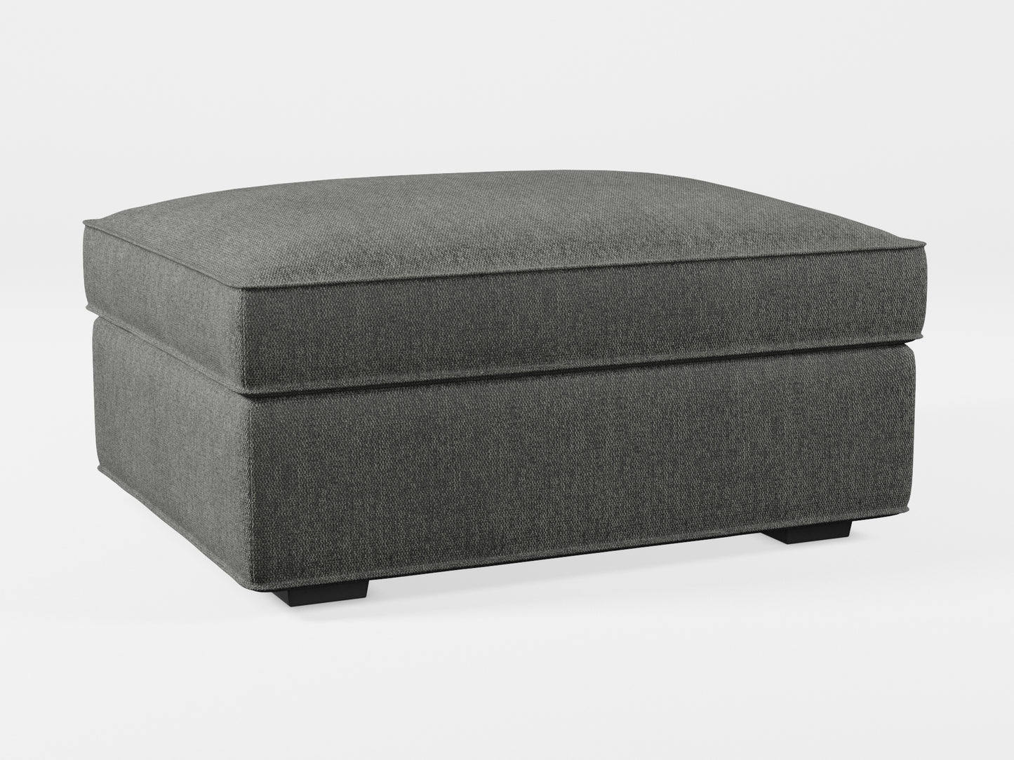 Ikea KIVIK Footstool cover made by Covereo in upholstery named MONTANA Dark Grey