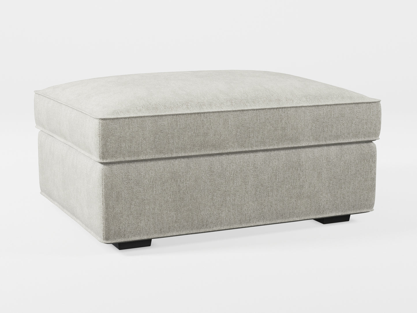 Ikea KIVIK Footstool cover made by Covereo in upholstery named MONTANA Light Grey