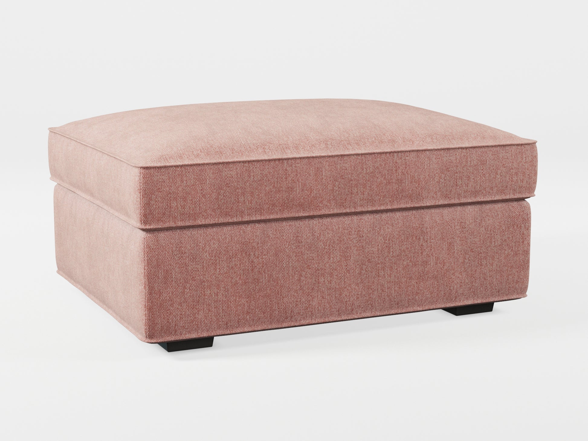 Ikea KIVIK Footstool cover made by Covereo in upholstery named MONTANA Pink Stone