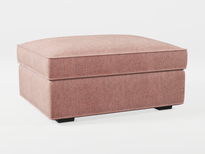 Ikea KIVIK Footstool cover made by Covereo in upholstery named MONTANA Pink Stone