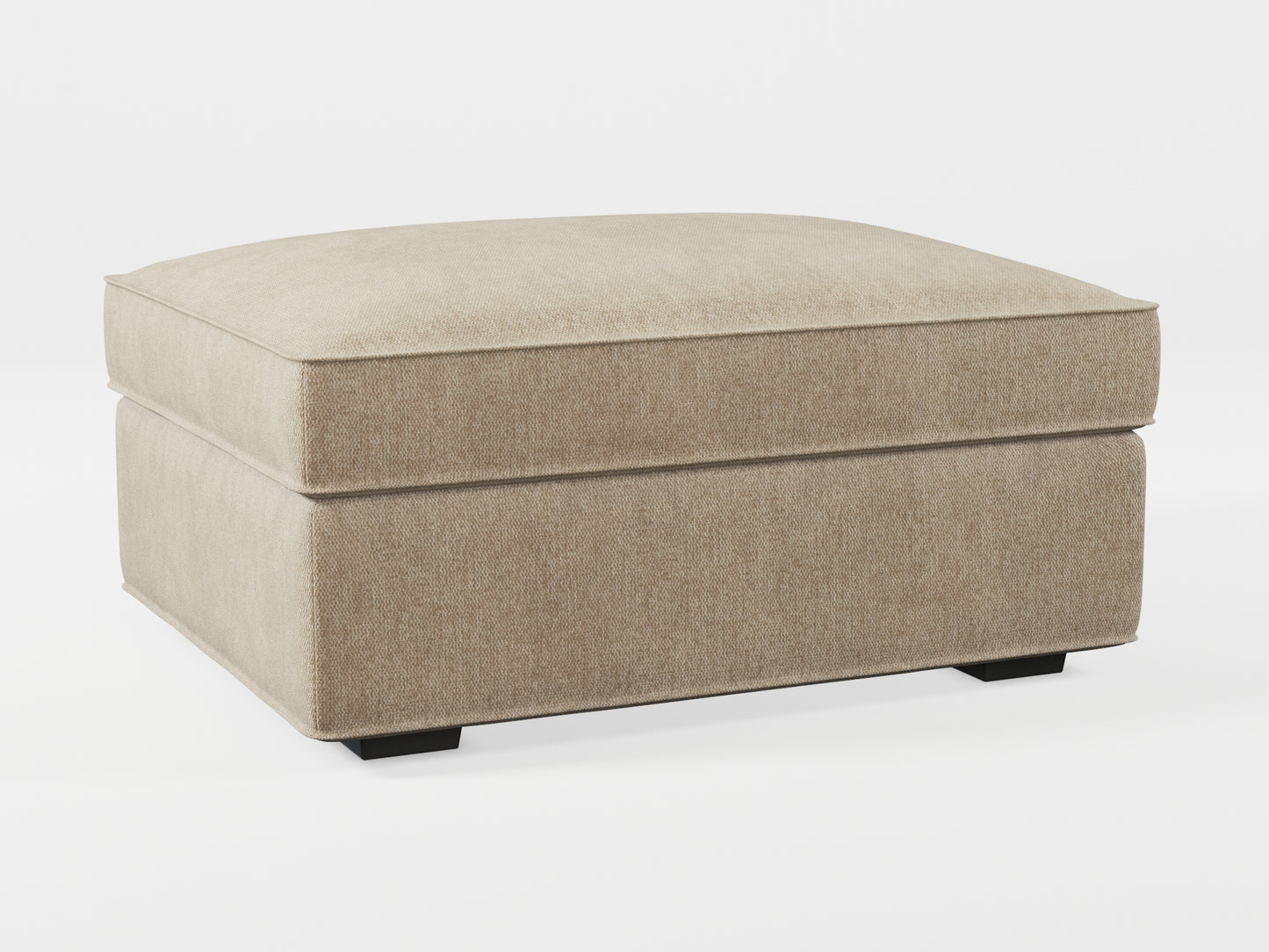 Ikea KIVIK Footstool cover made by Covereo in upholstery named MONTANA Soft Beige