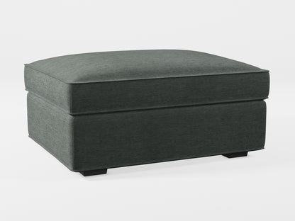 Ikea KIVIK Footstool cover made by Covereo in upholstery named PECADLY Evening Grey