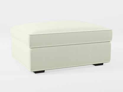 Ikea KIVIK Footstool cover made by Covereo in upholstery named PECADLY Ivory Touch