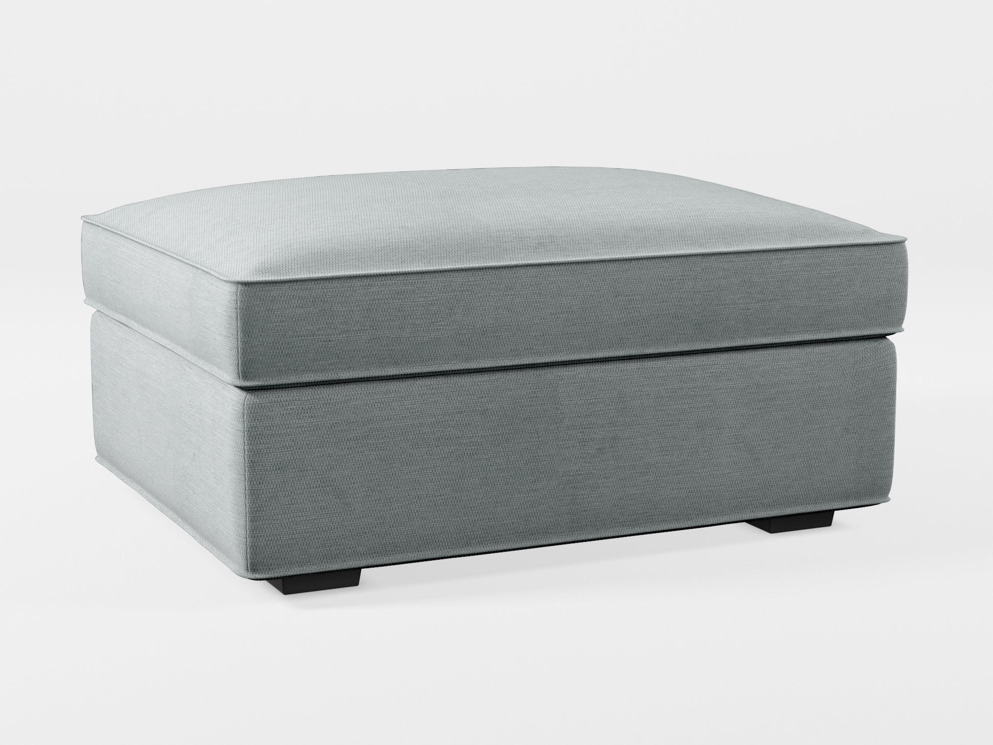 Ikea KIVIK Footstool cover made by Covereo in upholstery named PECADLY Pebble Grey