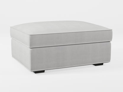 Ikea KIVIK Footstool cover made by Covereo in upholstery named TUNSO Grey One