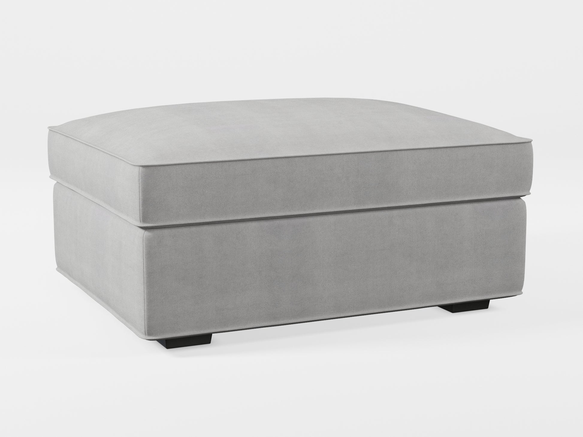 Ikea KIVIK Footstool cover made by Covereo in upholstery named TUNSO Grey Two