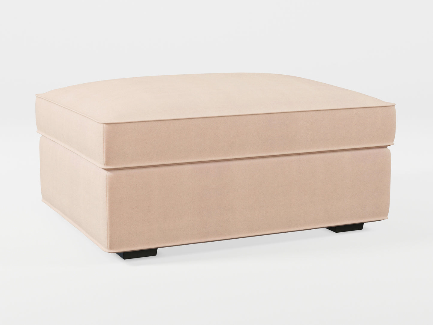 Ikea KIVIK Footstool cover made by Covereo in upholstery named TUNSO Nude Three