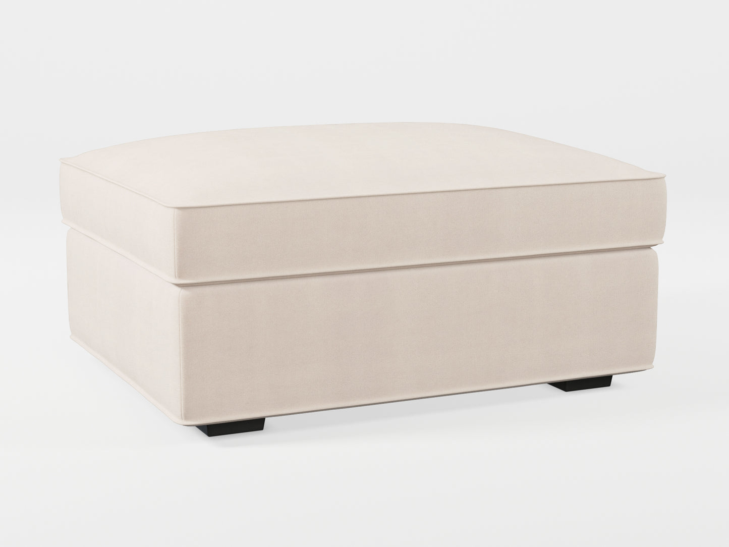 Ikea KIVIK Footstool cover made by Covereo in upholstery named TUNSO Nude Two