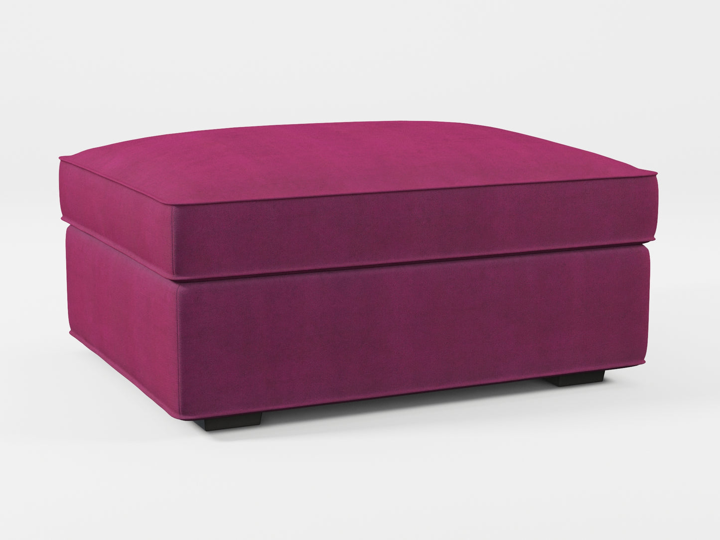 Ikea KIVIK Footstool cover made by Covereo in upholstery named TUNSO Violet Pansy