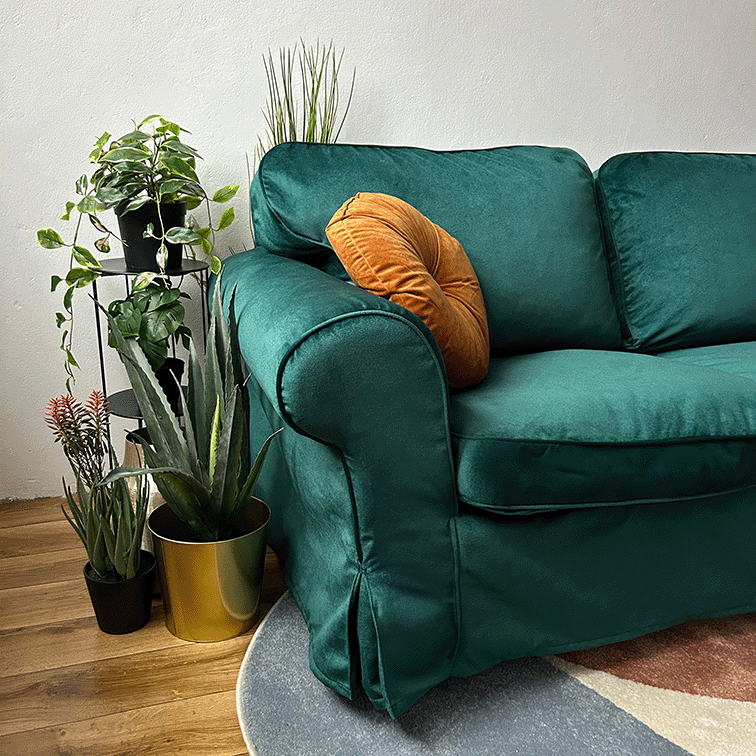 Ikea EKTORP 3-Sitzer Sofa mit Recamiere Bezug (links/rechts)