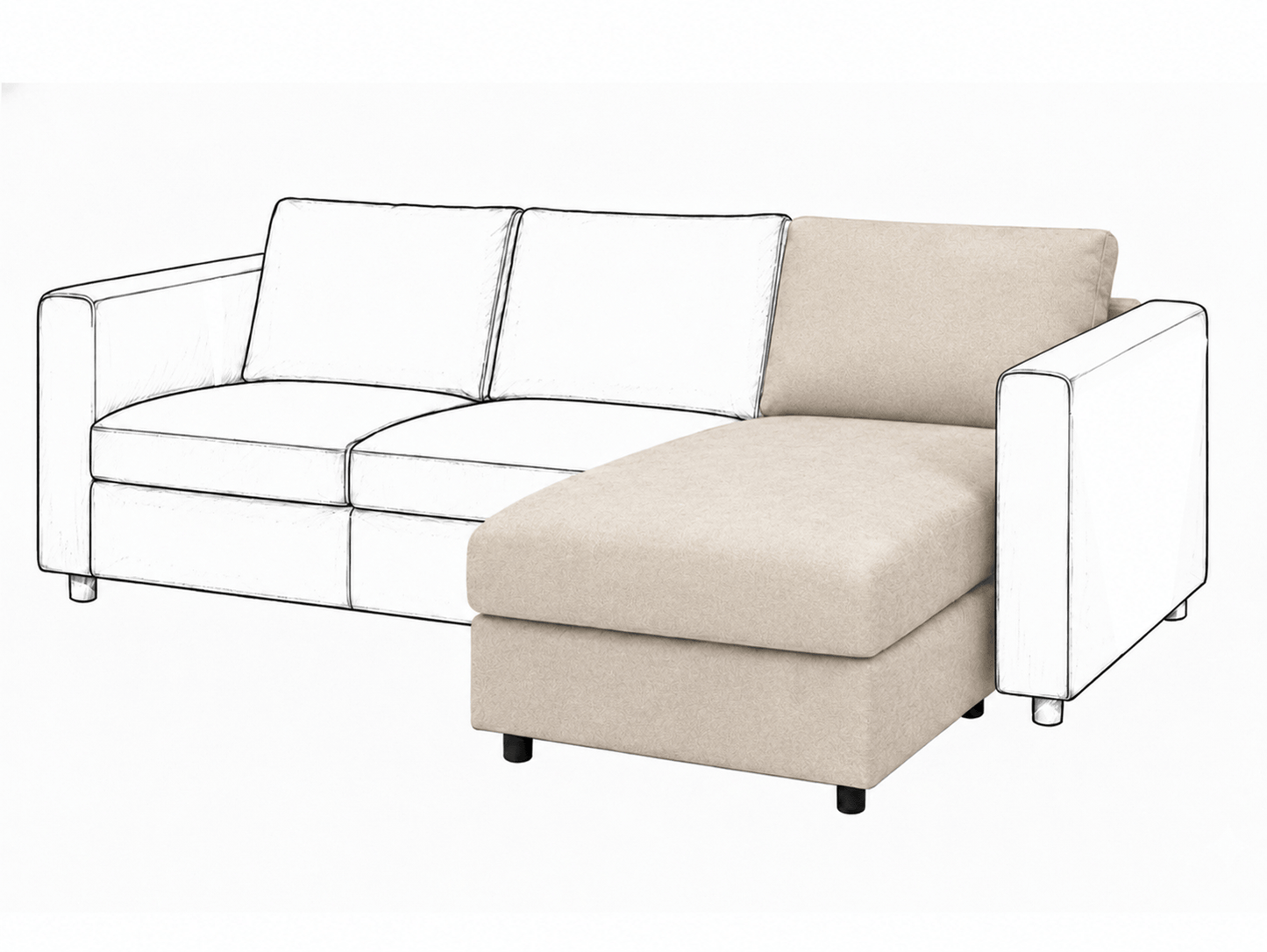 Ikea VIMLE Chaise Longue cover
