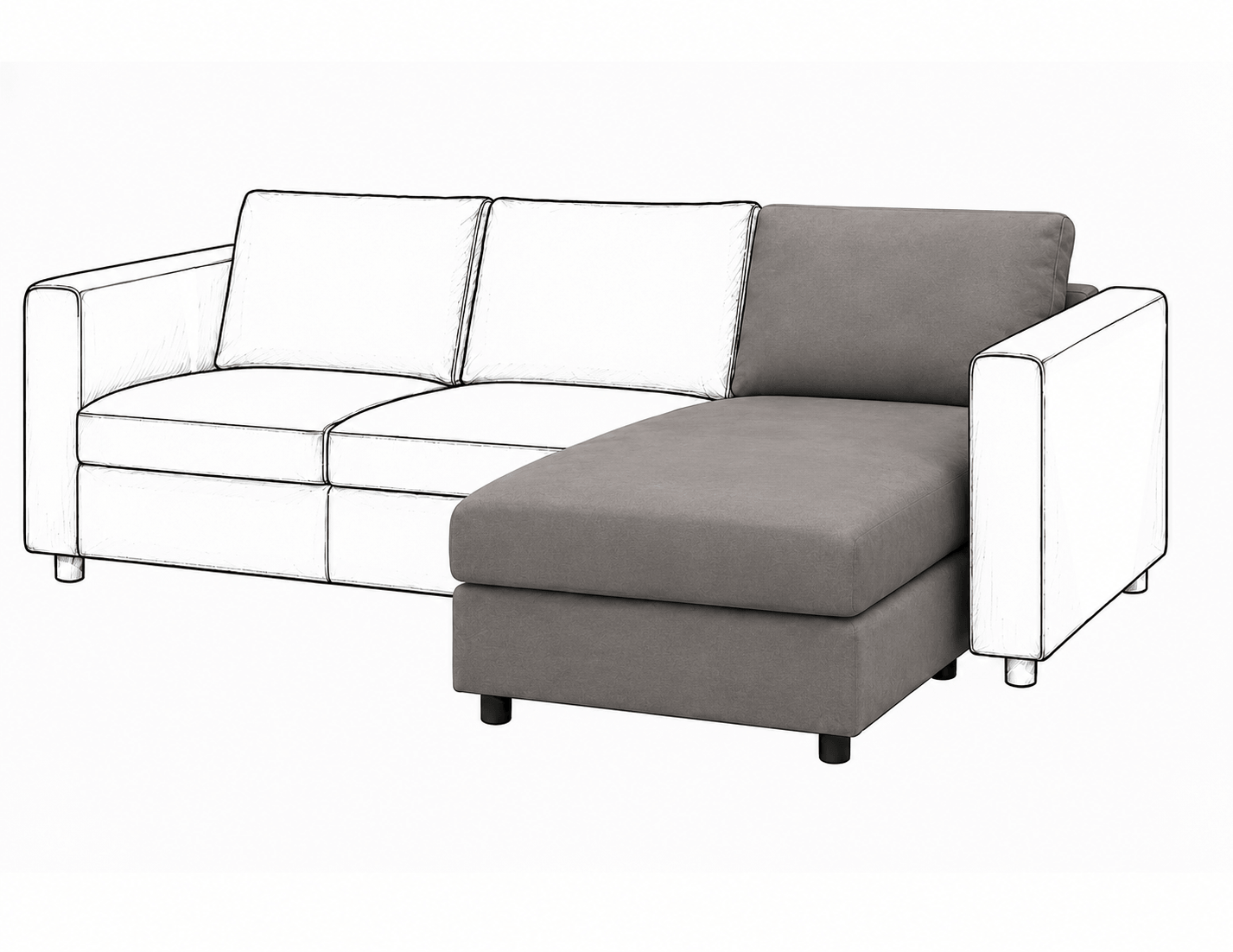 Ikea VIMLE Chaise Longue cover