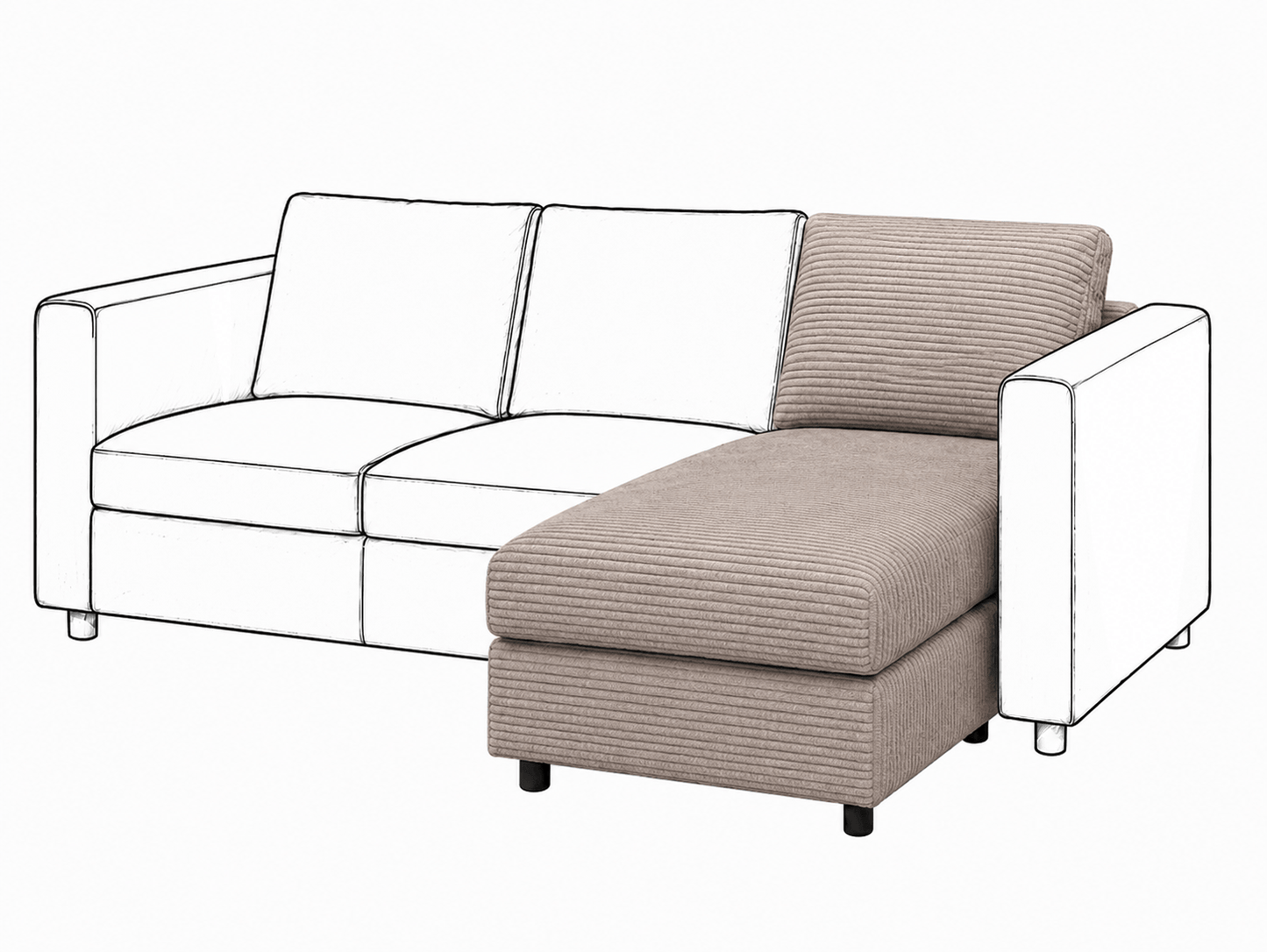 Ikea VIMLE Chaise Longue cover