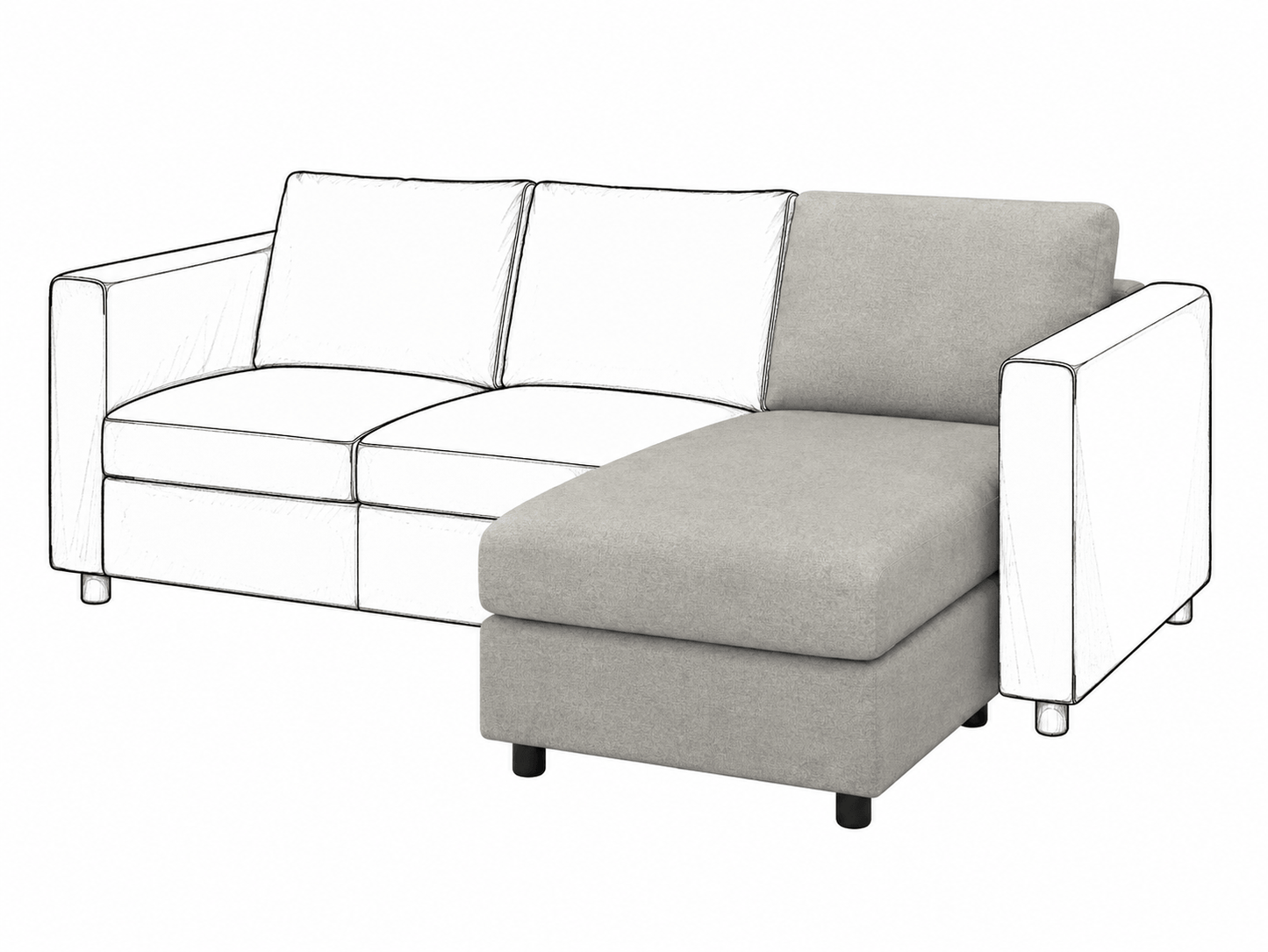 Ikea VIMLE Chaise Longue cover