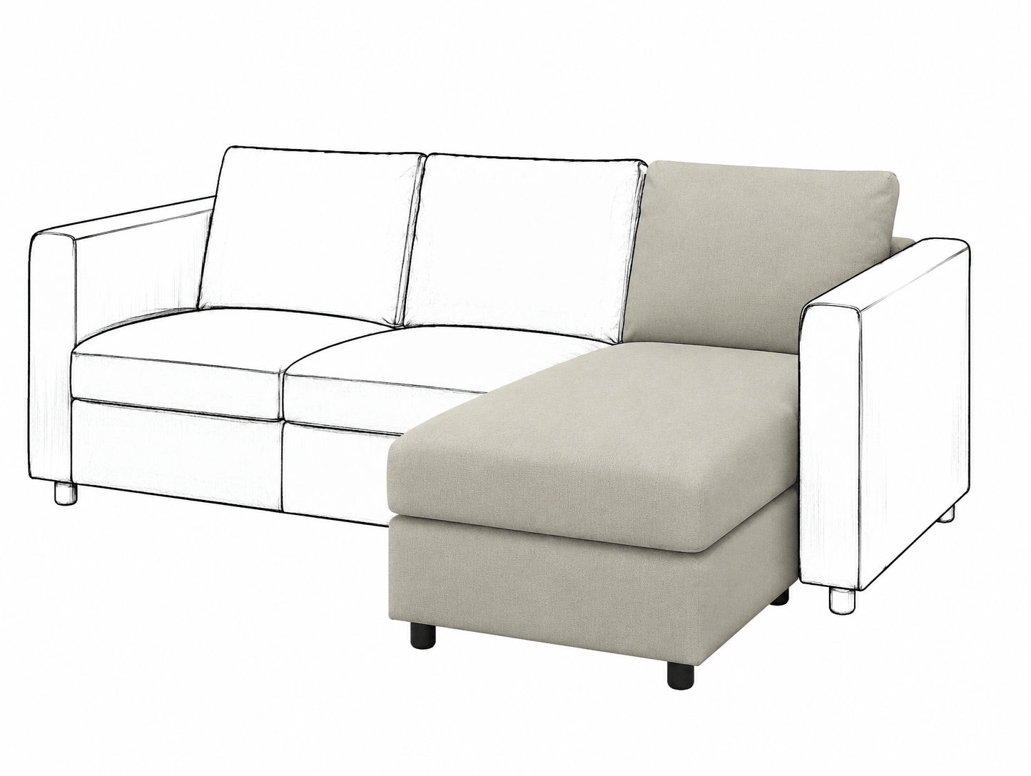 Ikea VIMLE Chaise Longue cover