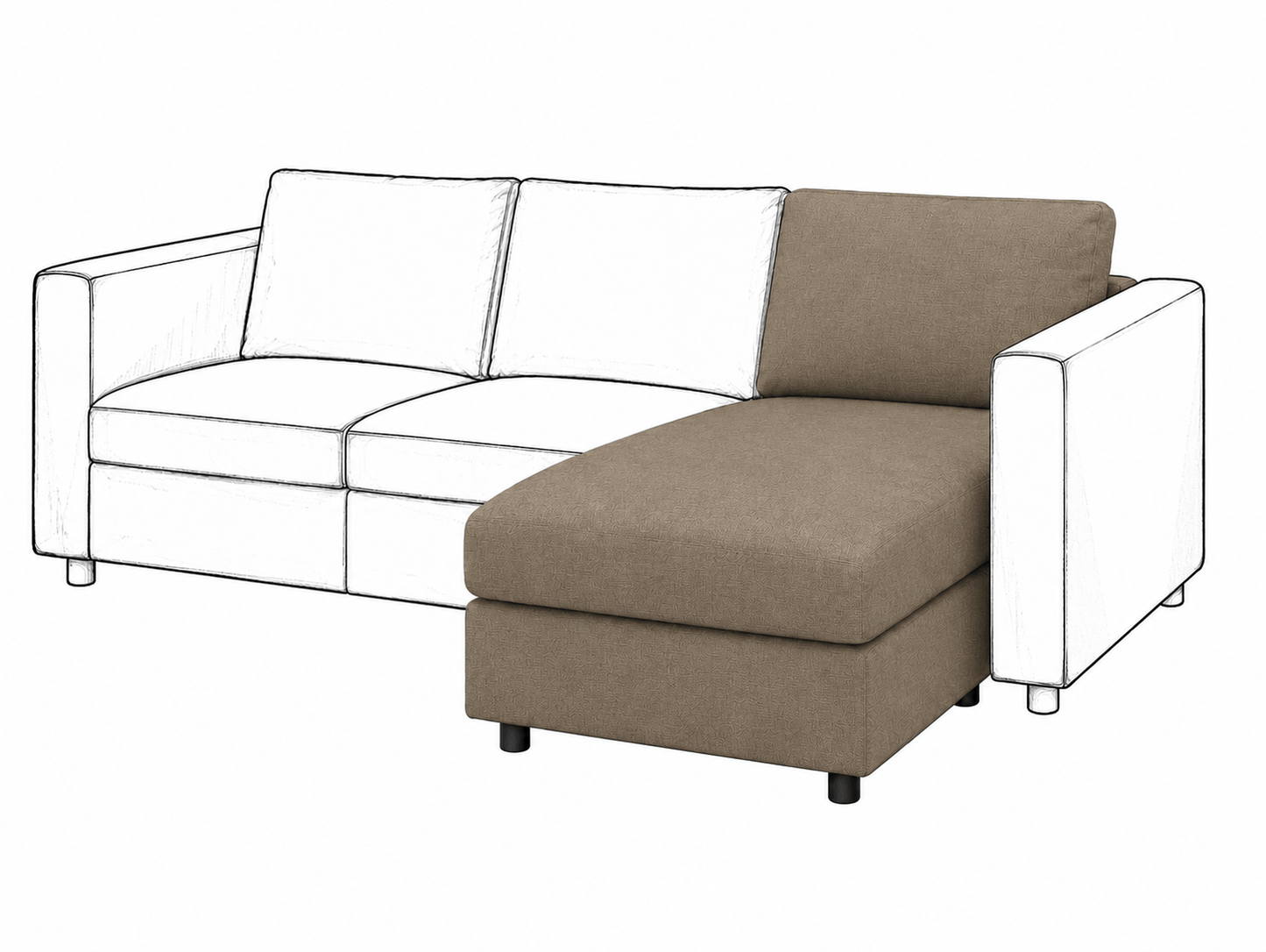 Ikea VIMLE Chaise Longue cover